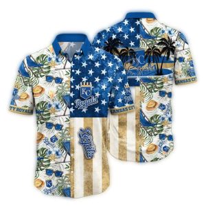 Kansas City Royals Stars And Stripes Hawaiian Shirt For Beach Days