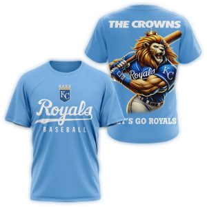 Kansas City Royals All Over Print T-Shirt - Let'S Go Royals!