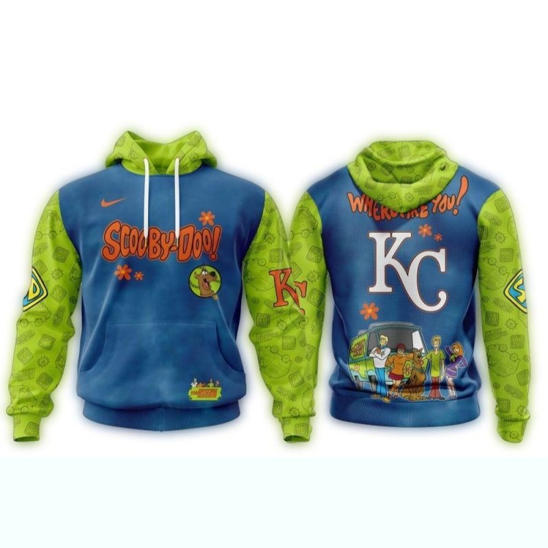 Kansas City Royals X Scooby Doo All Over Print Hoodie 1