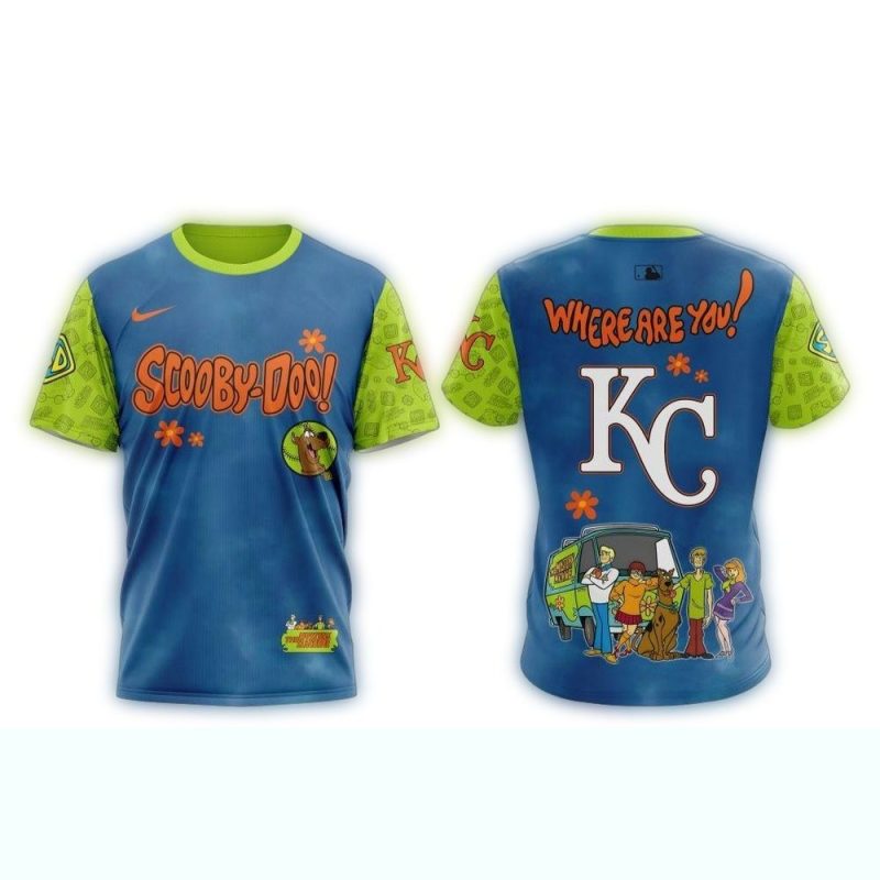 Kansas City Royals X Scooby Doo All Over Print T Shirt 1