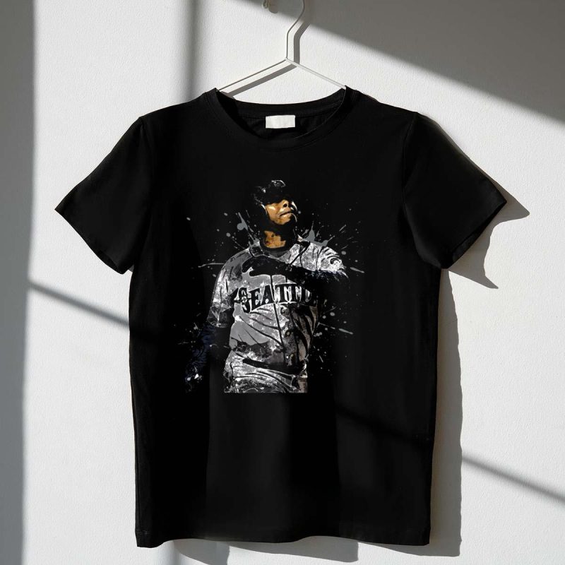 Ken Griffey Jr Seattle Mariners Splatter T Shirt t shirt 1 1
