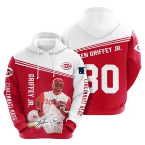 Ken Griffey Jr Cincinnati Reds Signature All Over Print Hoodie