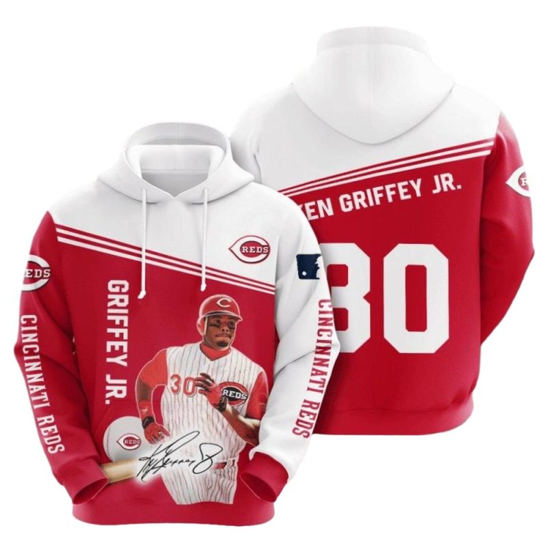 Ken griffey jr cincinnati reds signature All Over Print Hoodie