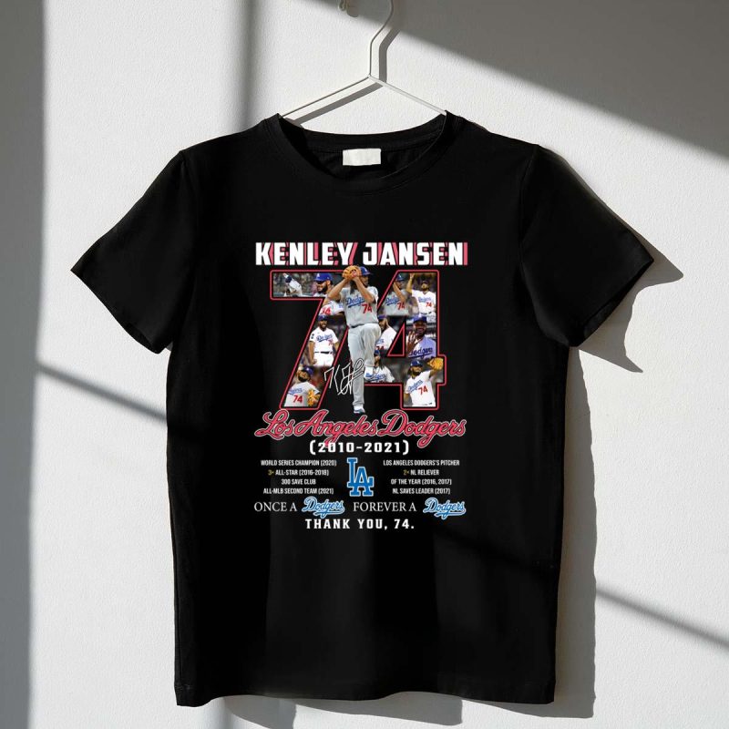 Kenley Jansen 74 Los Angeles Dodgers Forever a Dodger T-Shirt