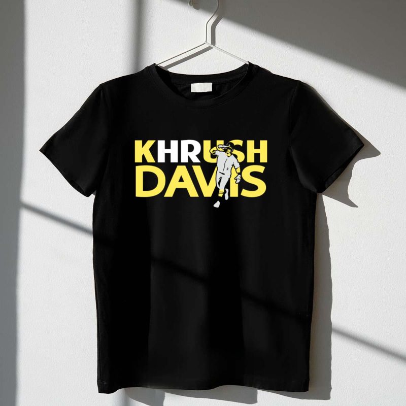 Khrush Davis Baseball Theme for Oakland Athletics Supporters T Shirt t shirt 1 1