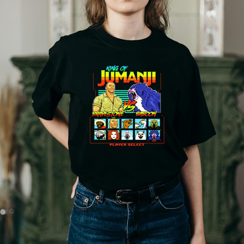 Bravestone Vs Baboon Jumanji Adventure T-Shirt For Fans - Image 2