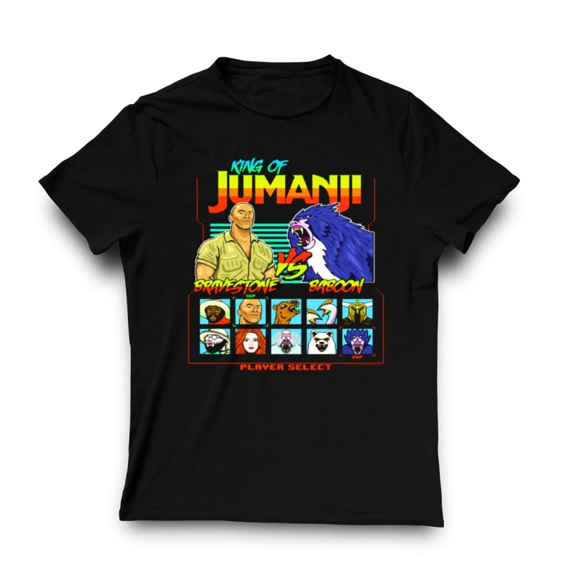Bravestone Vs Baboon Jumanji Adventure T-Shirt For Fans - Image 3