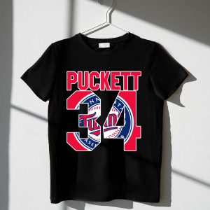 Kirby Puckett 34 Minnesota Twins Baseball Legend T-Shirt For Fans