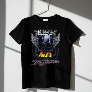 Detroit Tigers Skull Wings & Chain Graphic T-Shirt For Die-Hard Fans