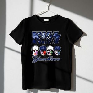 Kiss Yankees Face Paint T-Shirt - New York Yankees Baseball Apparel