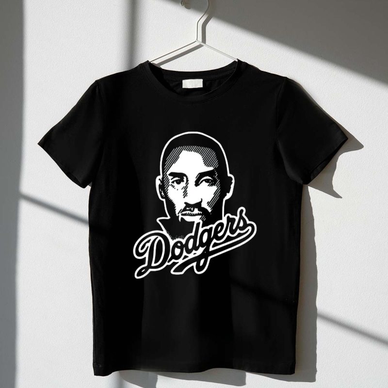 Kobe Bryant Dodgers Face T Shirt.jpeg t shirt 1 1