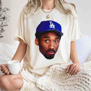 Kobe Bryant La Dodgers Hat Graphic T-Shirt For Basketball Fans