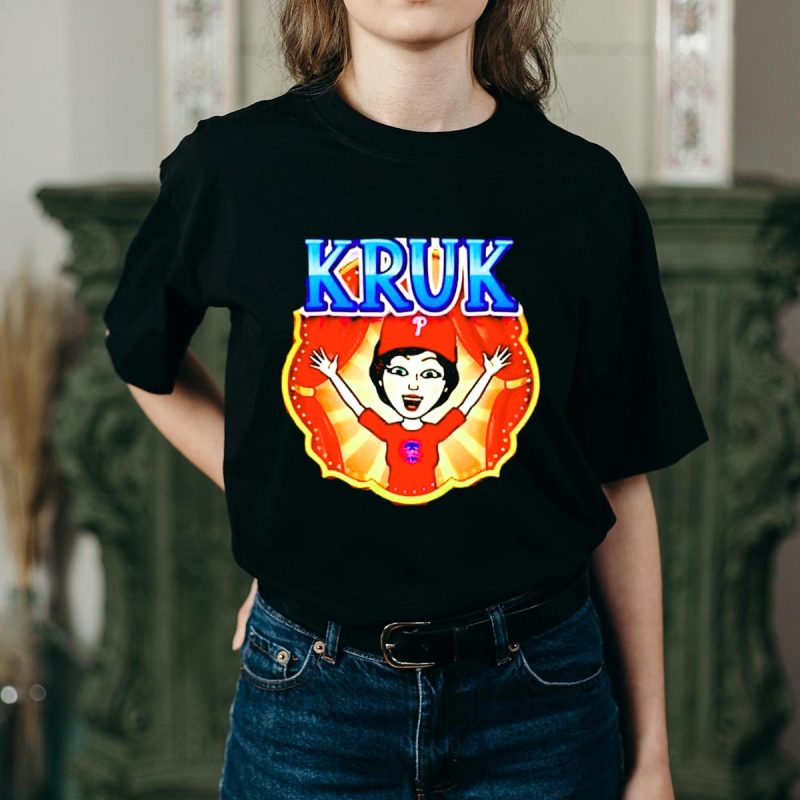 Kruk Philadelphia Phillies Cartoon Character Red T-Shirt for Fans - Image 2