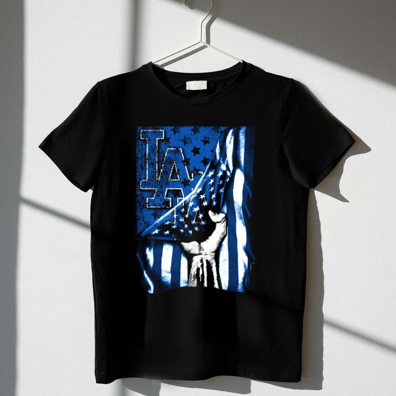LA Dodgers American Flag T Shirt.jpeg t shirt 1 1