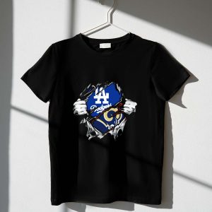 La Dodgers Rams Fan Crossover T-Shirt - Perfect For Sports Enthusiasts