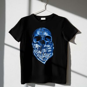 La Dodgers Skull Bandana T-Shirt - Stylish Fan Tee For Game Day