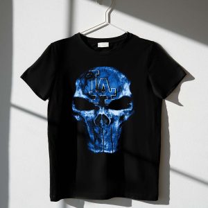 Los Angeles Dodgers La Skull Graphic T-Shirt For Fans