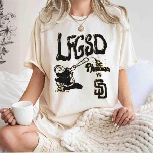 Phillies vs Padres Baseball Showdown T-Shirt for Dedicated Fans