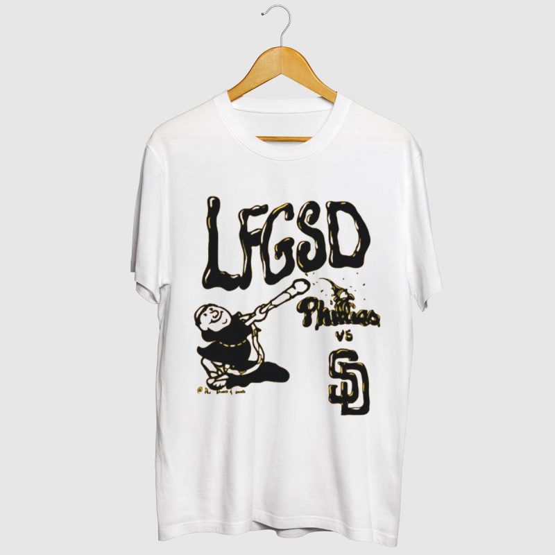 Phillies vs Padres Baseball Showdown T-Shirt for Dedicated Fans - Image 2