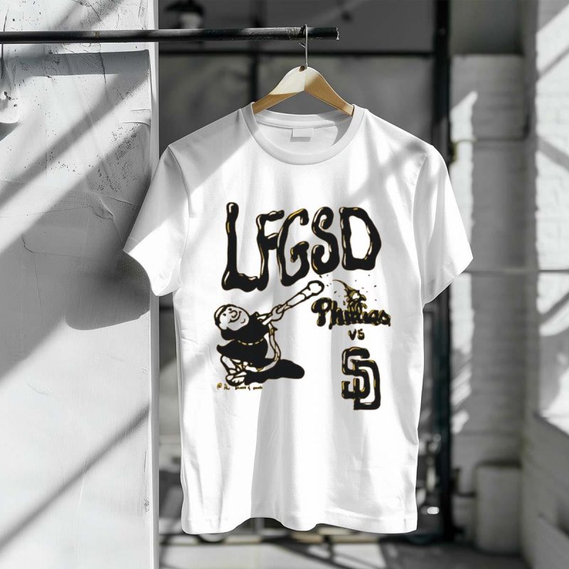 Phillies vs Padres Baseball Showdown T-Shirt for Dedicated Fans - Image 3