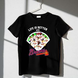 Life Is Better With Braves Players Graphic T-Shirt For Fans