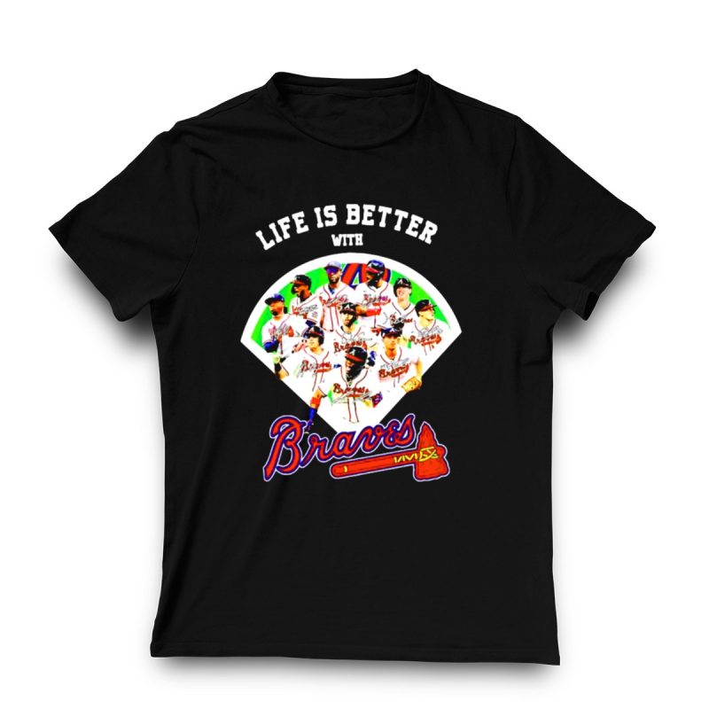 Life Is Better With Braves Players Graphic T-Shirt For Fans - Image 3