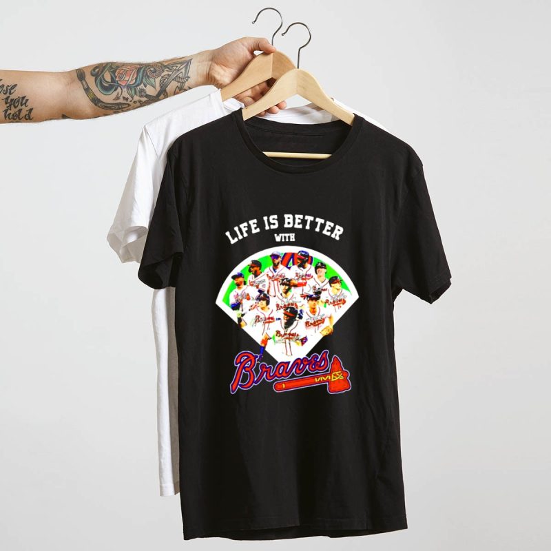 Life Is Better With Braves Players Graphic T-Shirt For Fans - Image 4