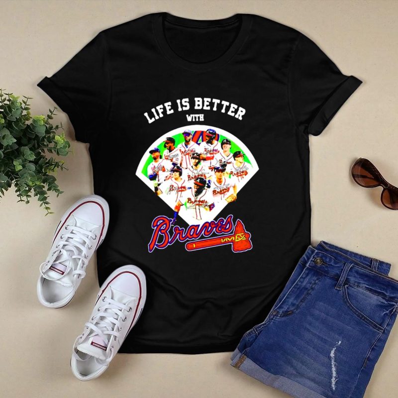 Life Is Better With Braves Players Graphic T-Shirt For Fans - Image 5