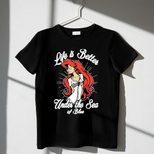 Blue Dodgers Ladies T-Shirt - Life Is Better Under The Sea Design