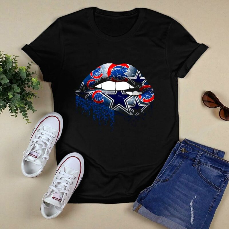 Lip dallas cowboys and chicago cubs t shirt 0.jpg
