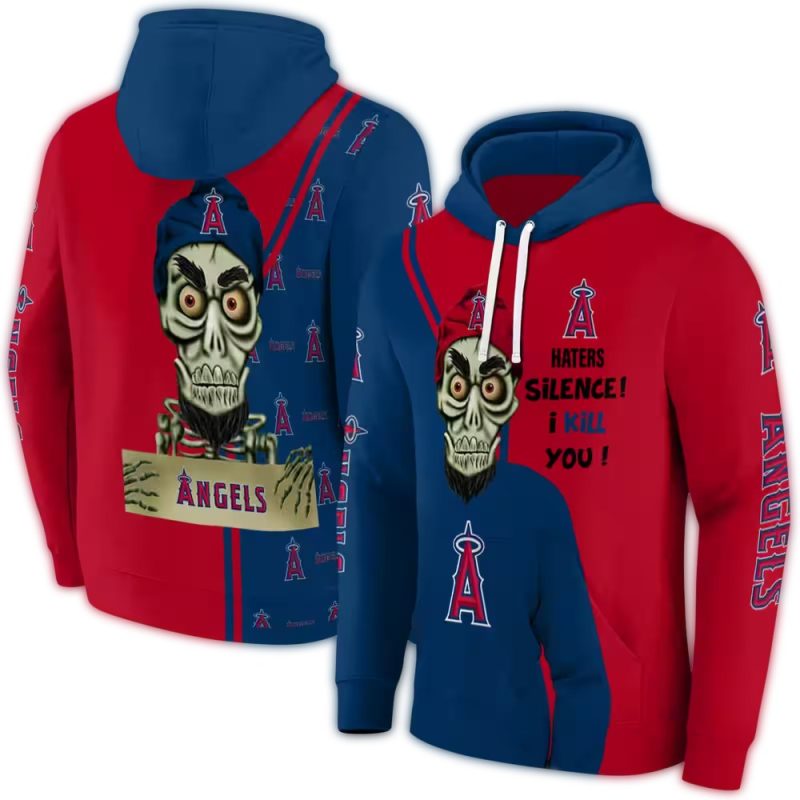 Los Angeles Angels Achmed Skull AOP Hoodie 1