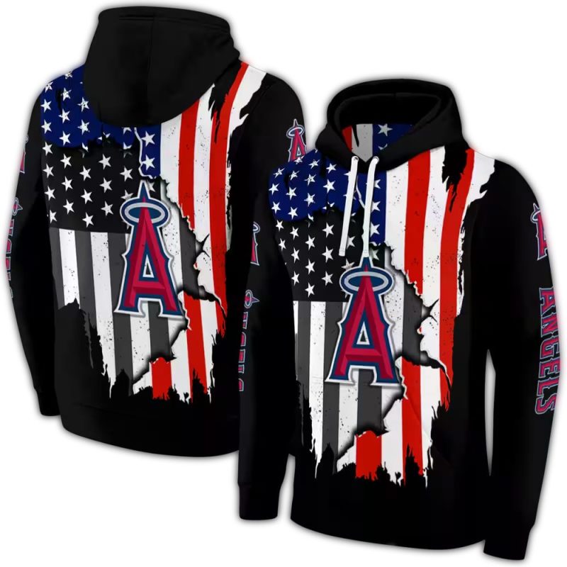 Los Angeles Angels American Pride AOP Hoodie 1