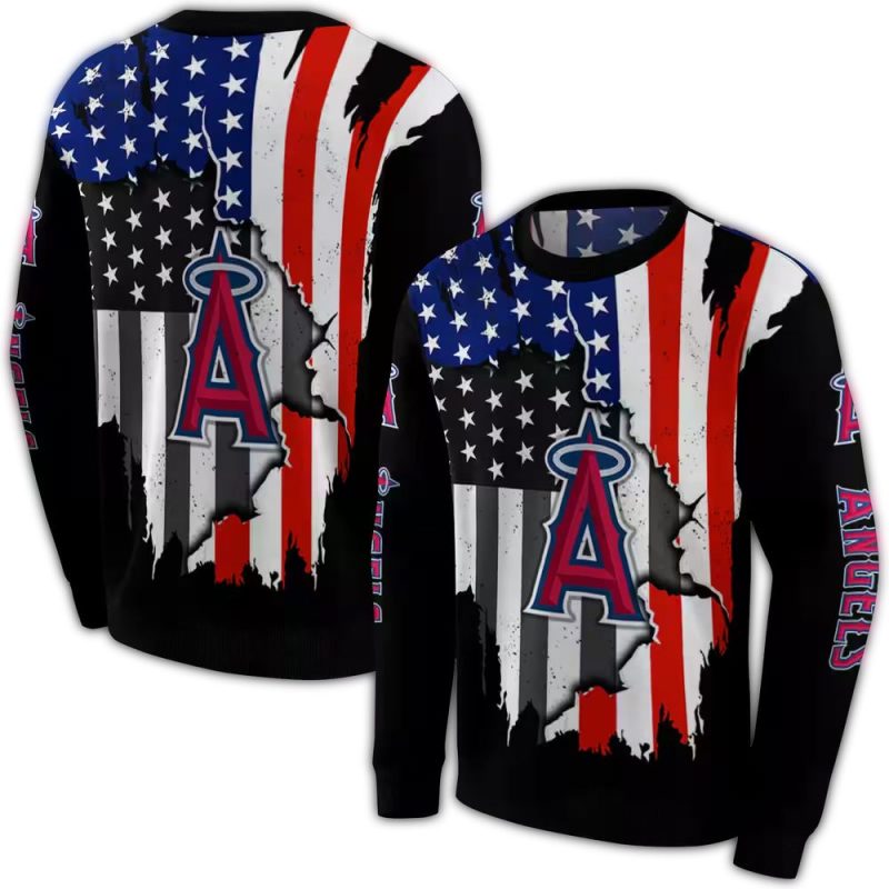 Los Angeles Angels American Pride AOP Sweatshirt 1