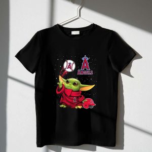 Los Angeles Angels Baseball Character T-Shirt With Helmet And Ball