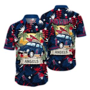 Los Angeles Angels Tropical Hawaiian Shirt For Summer Camping Adventures
