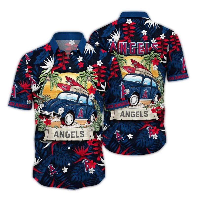 Los Angeles Angels Camping Summer Tropical Hawaiian Shirt 1