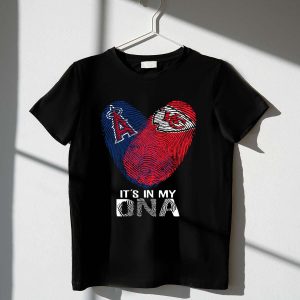 Los Angeles Angels It'S In My Dna Fingerprint Heart T-Shirt