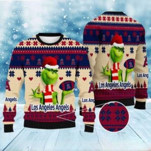 Los Angeles Angels Grinch Christmas Ugly Sweater For Holiday Cheer