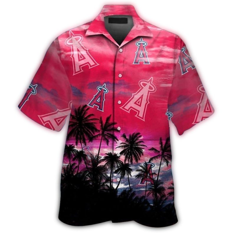 Los Angeles Angels Coconut Beach Dawn Tropical Hawaiian Shirt 1