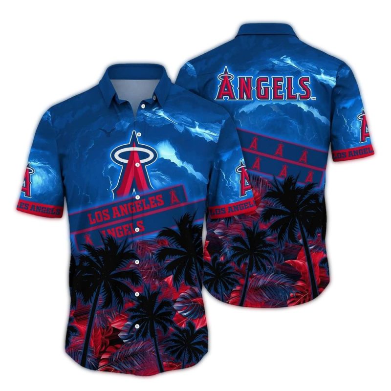 Los Angeles Angels Coconut Pattern Summer Vacation Hawaiian Shirt 1