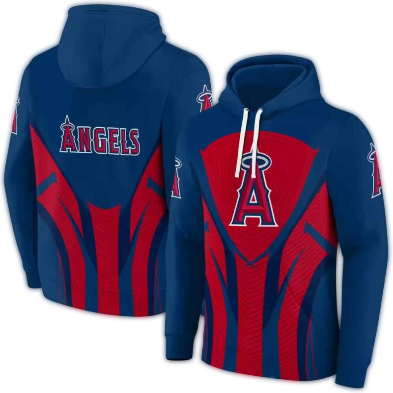 Los Angeles Angels Concentric Lines AOP Hoodie 1