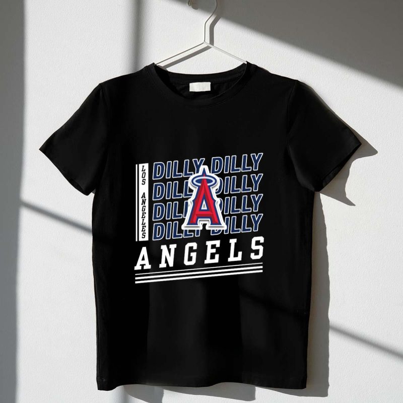 Los Angeles Angels Dilly Dilly Repeated Graphic with Team T Shirt t shirt 1 1