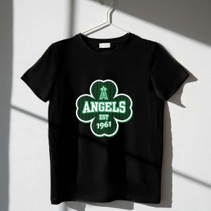 Los Angeles Angels St Patrick'S Day Green Shamrock T-Shirt - Est 1961