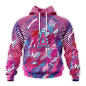 Los Angeles Angels Fearless Against Breast Cancer All Over Print Hoodie