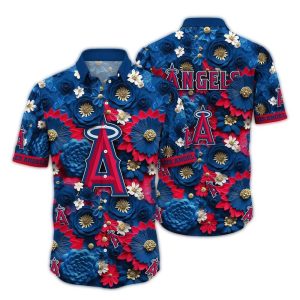 Los Angeles Angels Floral Hawaiian Shirt For Casual Summer Style