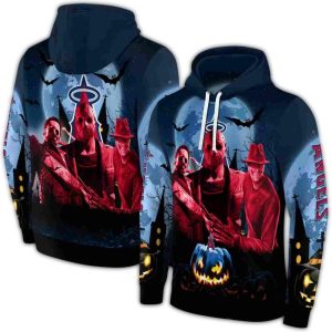 Los Angeles Angels Friends Horror Halloween Vibes All Over Print Hoodie