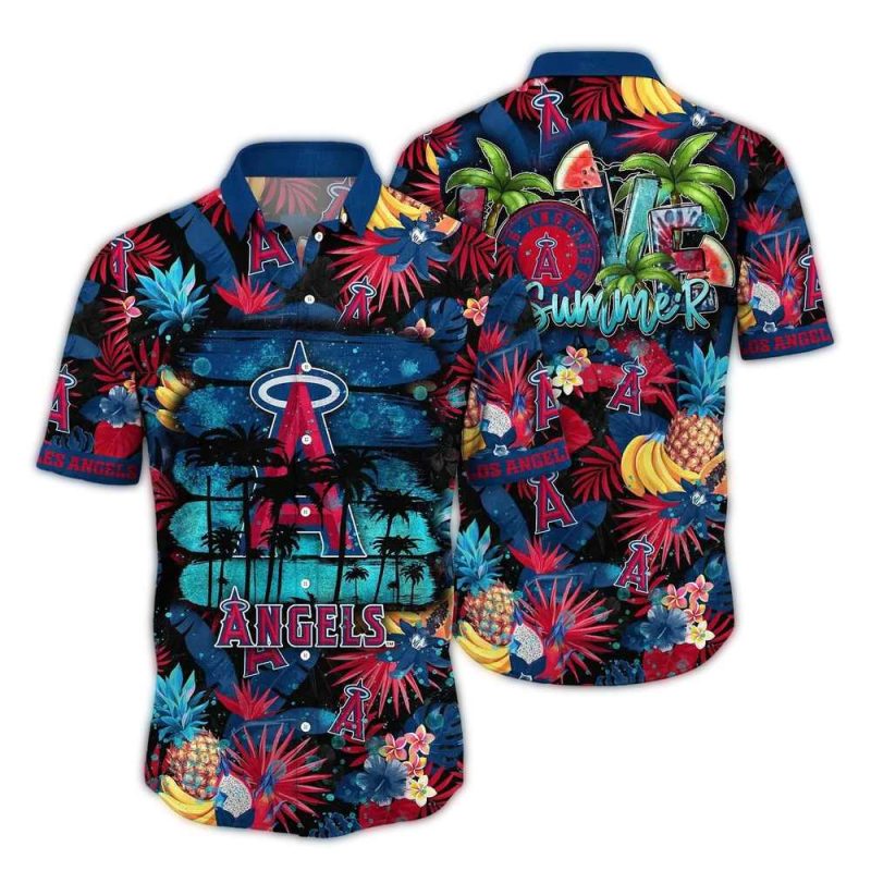Los Angeles Angels Fruit Pattern Beach Tropical Hawaiian Shirt 1