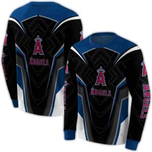 Los Angeles Angels Futuristic Pattern All Over Print Sweatshirt