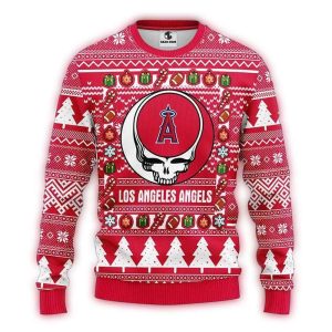Los Angeles Angels Grateful Dead Christmas Ugly Sweater For Fans