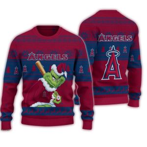 Los Angeles Angels Grinch Christmas Ugly Sweater For Holiday Cheer